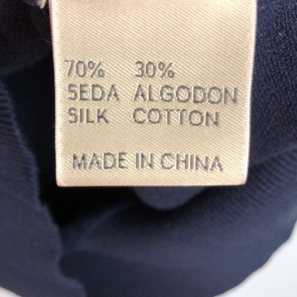 Peter Millar Sweater Vest Silk/Cotton Blend Navy L - Picture 3 of 6